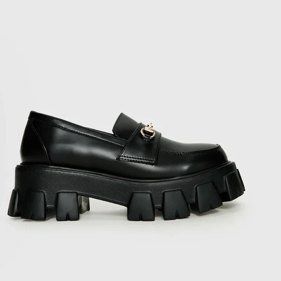 Princess Polly Penny Lane Loafers Black - Picture 3 of 10